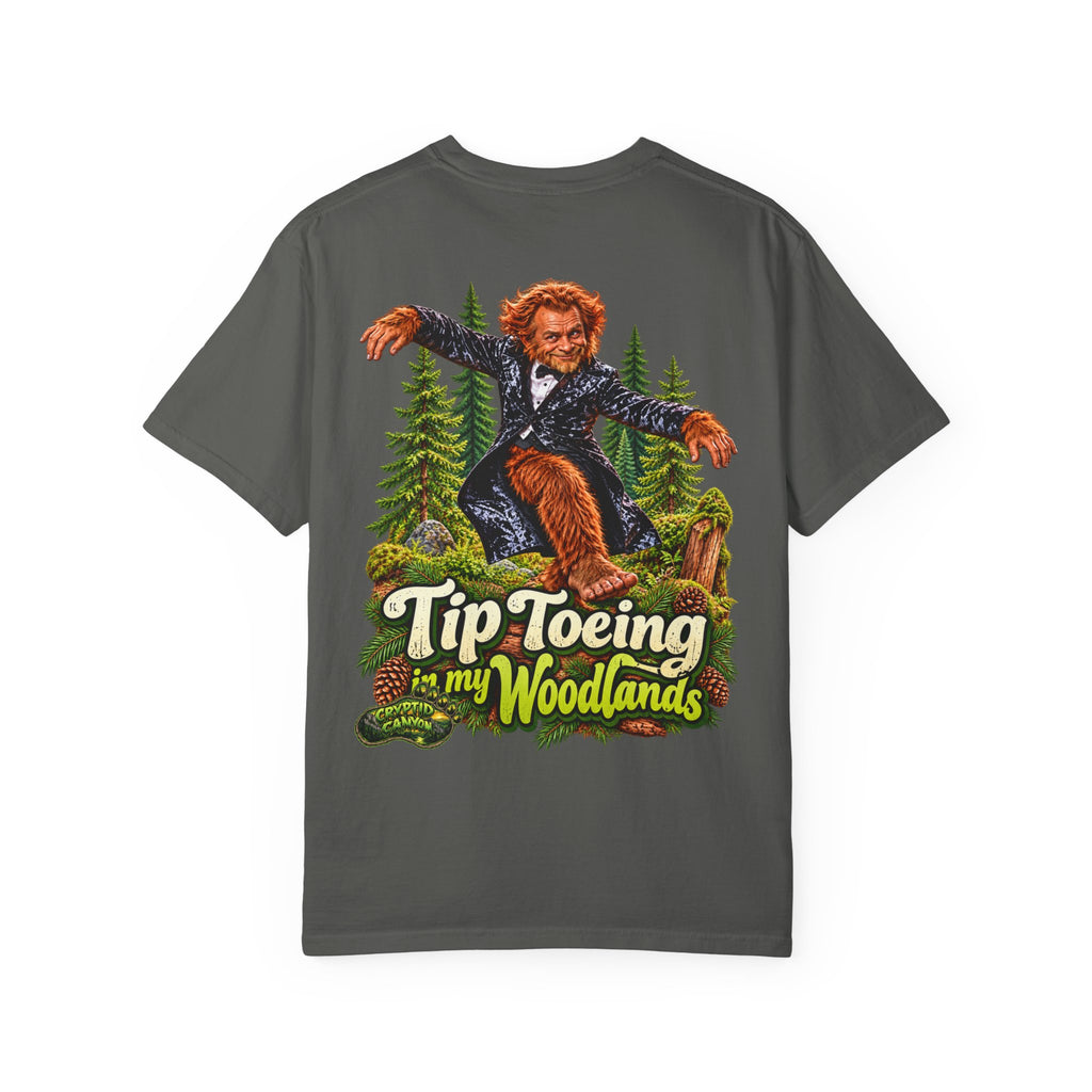 Tip-Toeing in My Woodlands Bigfoot Forest T-Shirt