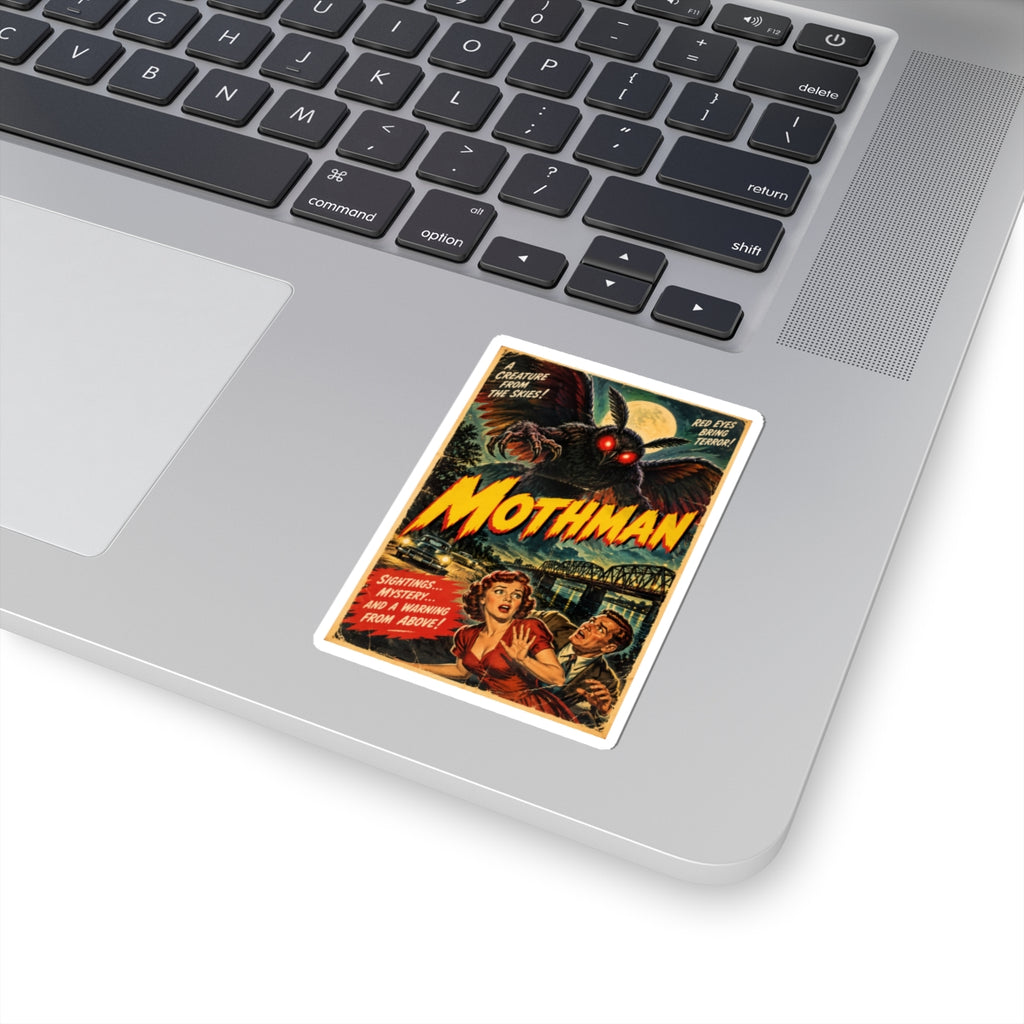 Mothman 50s Movie Poster Kiss-Cut Stickers