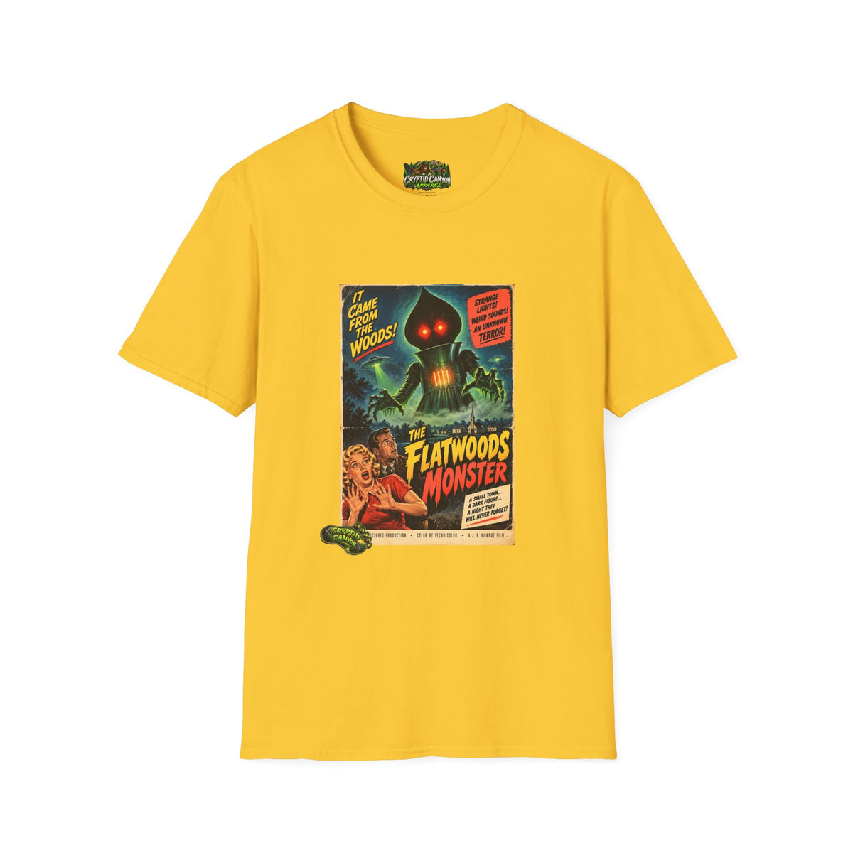 Flatwoods Monster 50's style movie poster Softstyle one side
