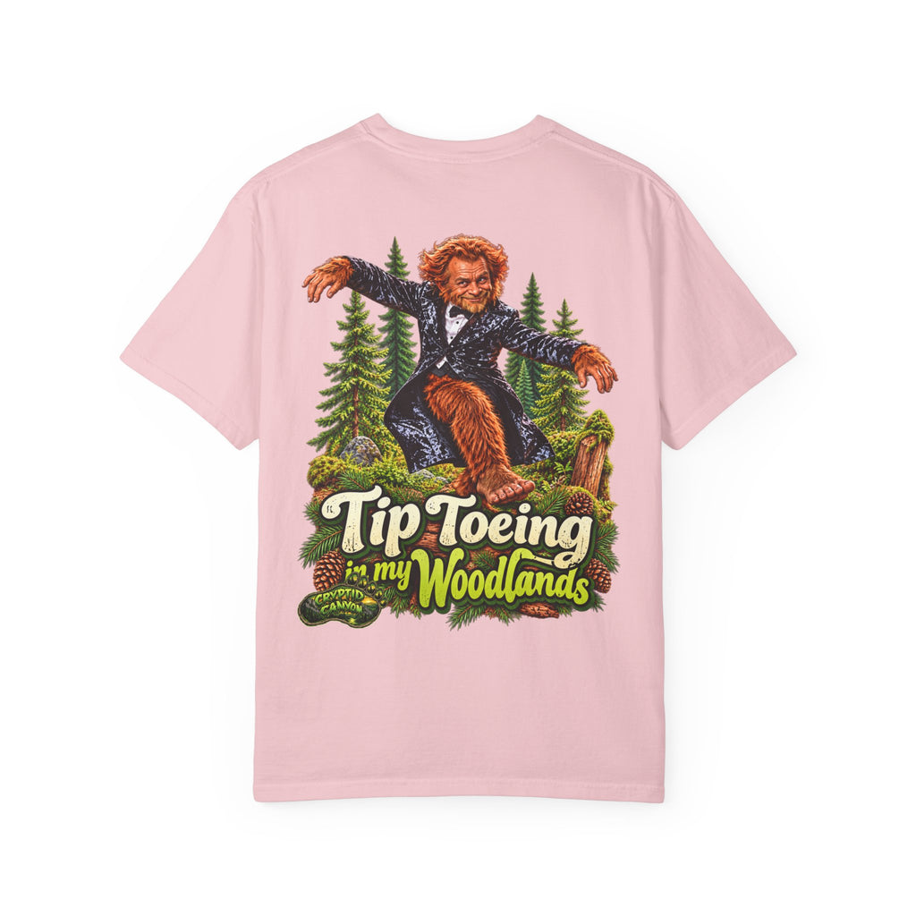 Tip-Toeing in My Woodlands Bigfoot Forest T-Shirt