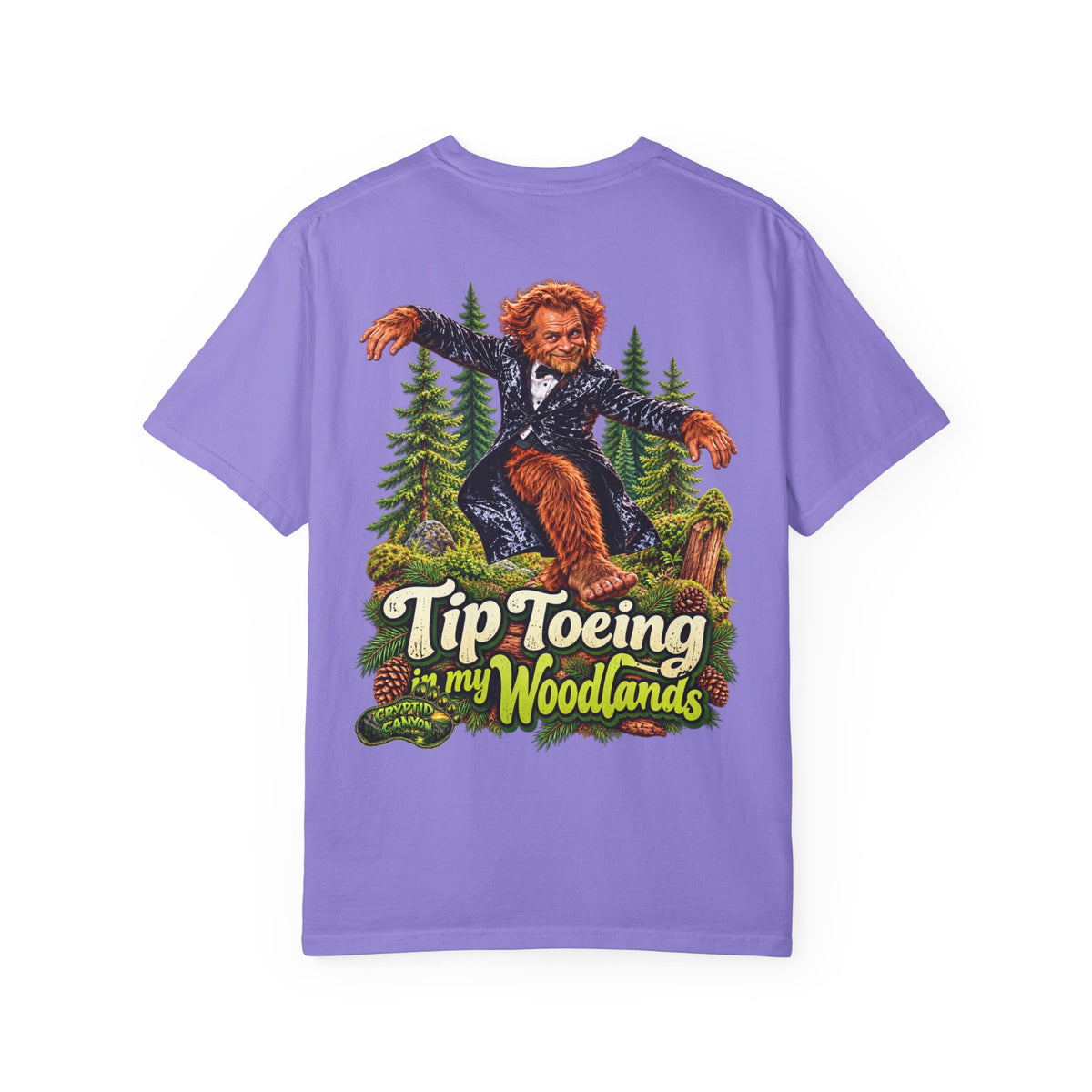 Tip-Toeing in My Woodlands Bigfoot Forest T-Shirt