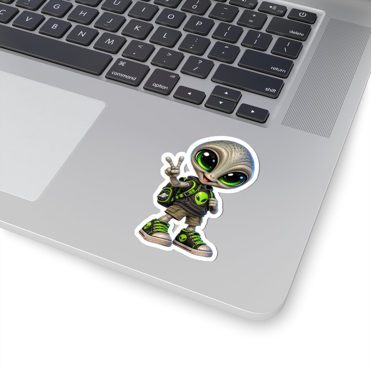 School Kid Alien Kiss-Cut Stickers