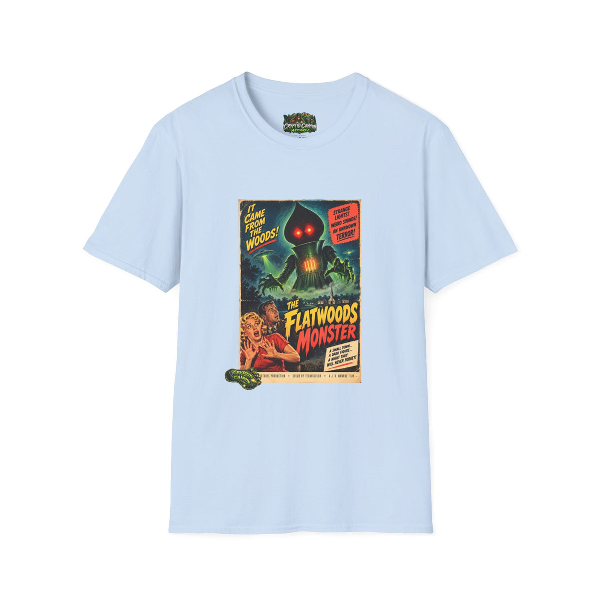 Flatwoods Monster 50's style movie poster Softstyle one side