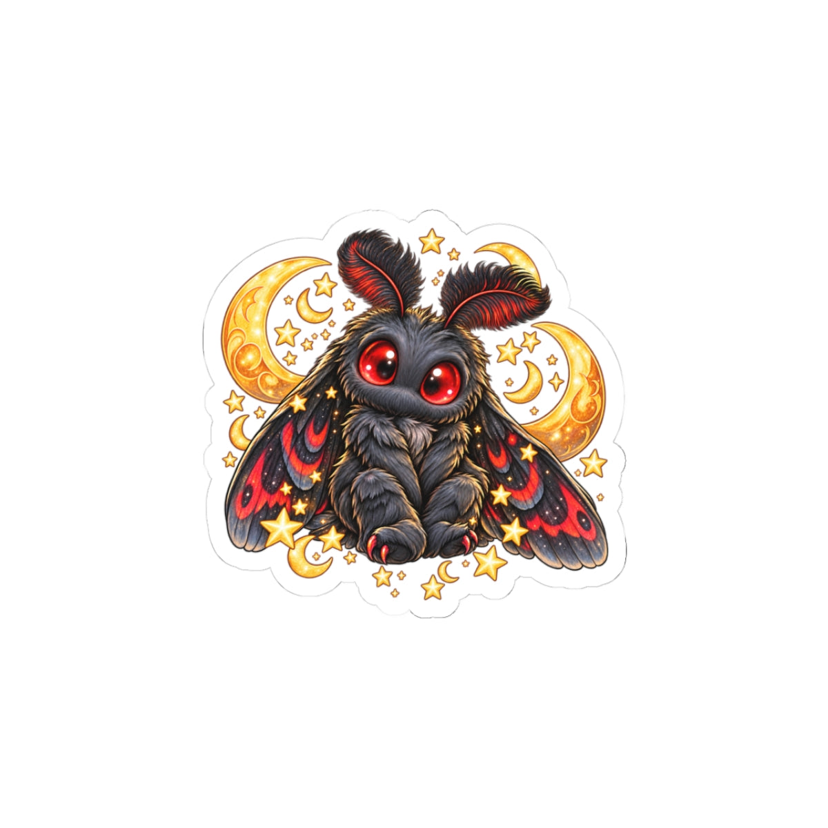 Cute Mothman Kiss-Cut Stickers
