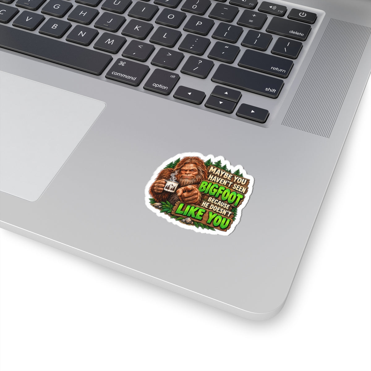 Bigfoot Doesn't Like You Kiss-Cut Stickers