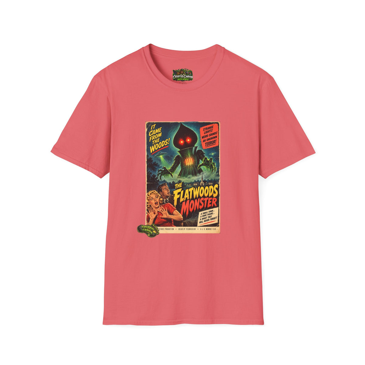 Flatwoods Monster 50's style movie poster Softstyle one side