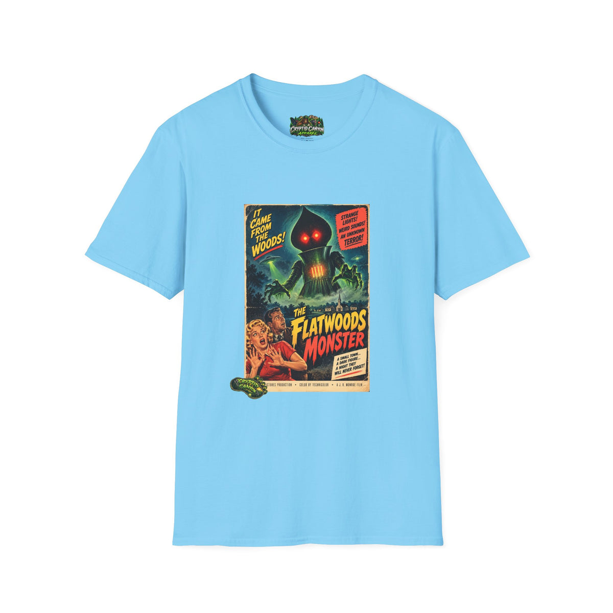 Flatwoods Monster 50's style movie poster Softstyle one side