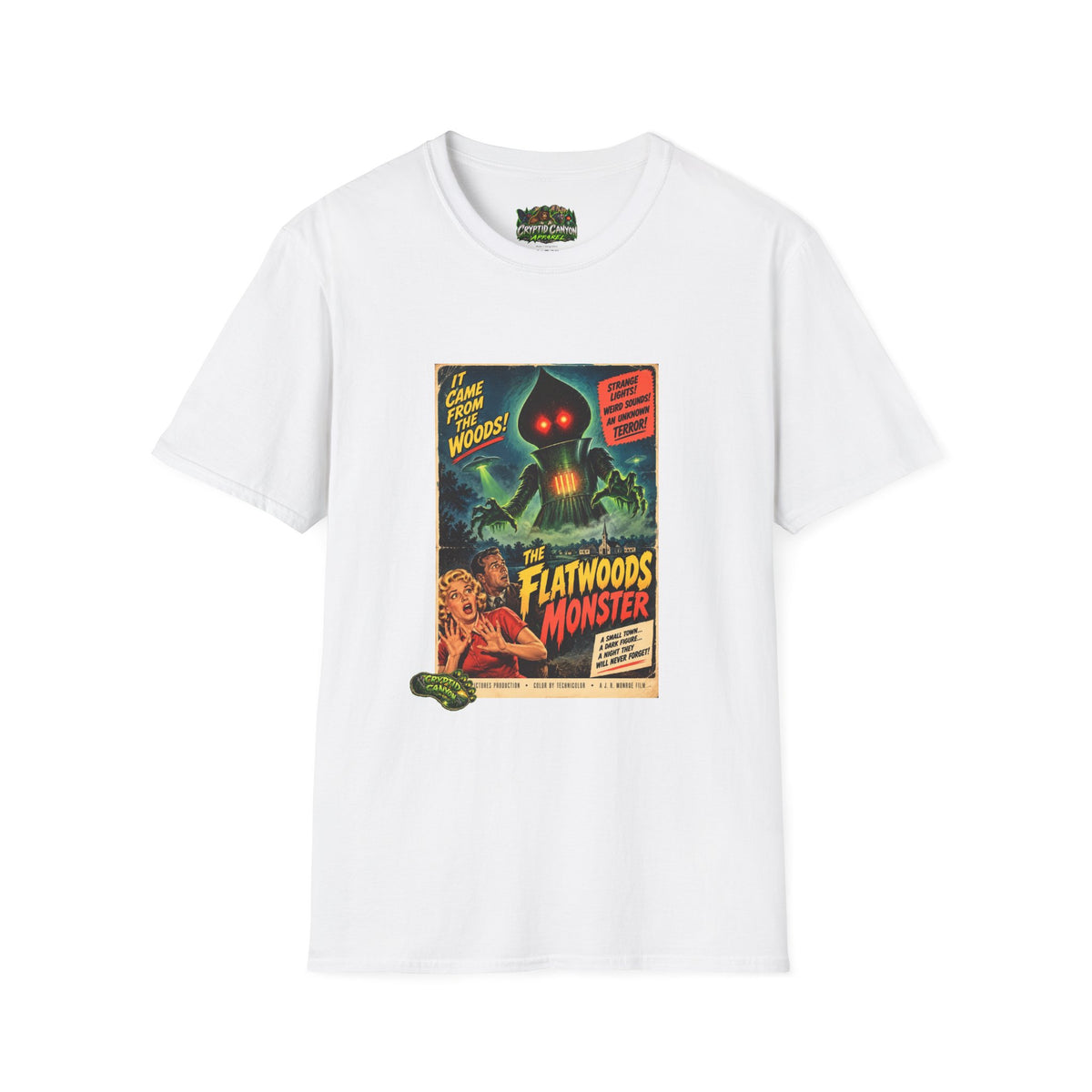 Flatwoods Monster 50's style movie poster Softstyle one side