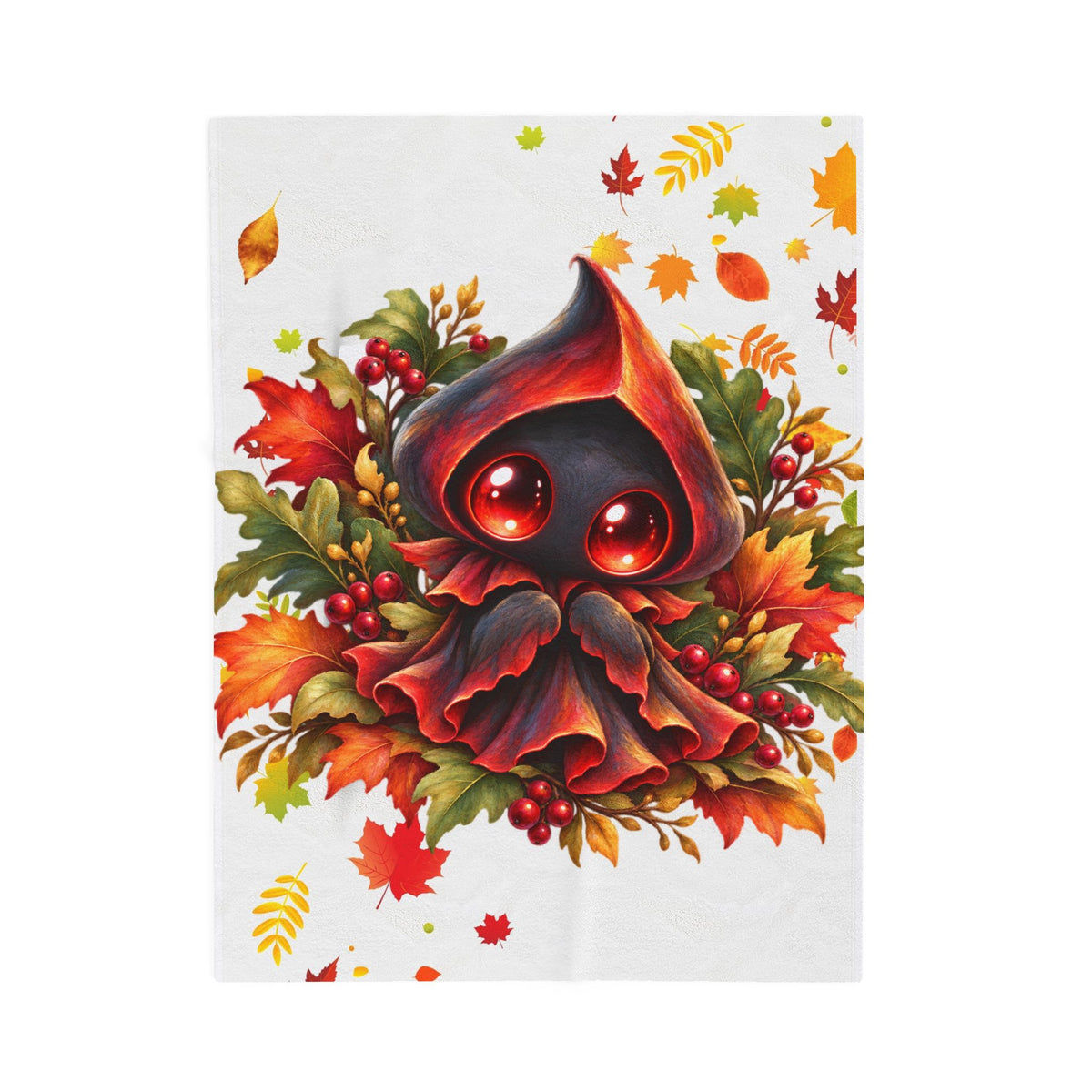 Cute Autumn Flatwoods Monster Velveteen Plush Blanket