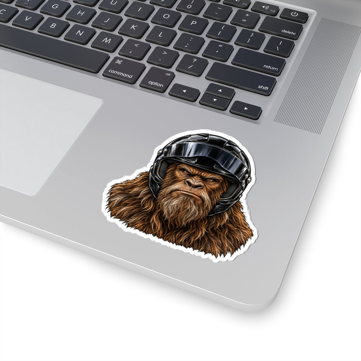 Bigfoot with Helmet Kiss-Cut Stickers