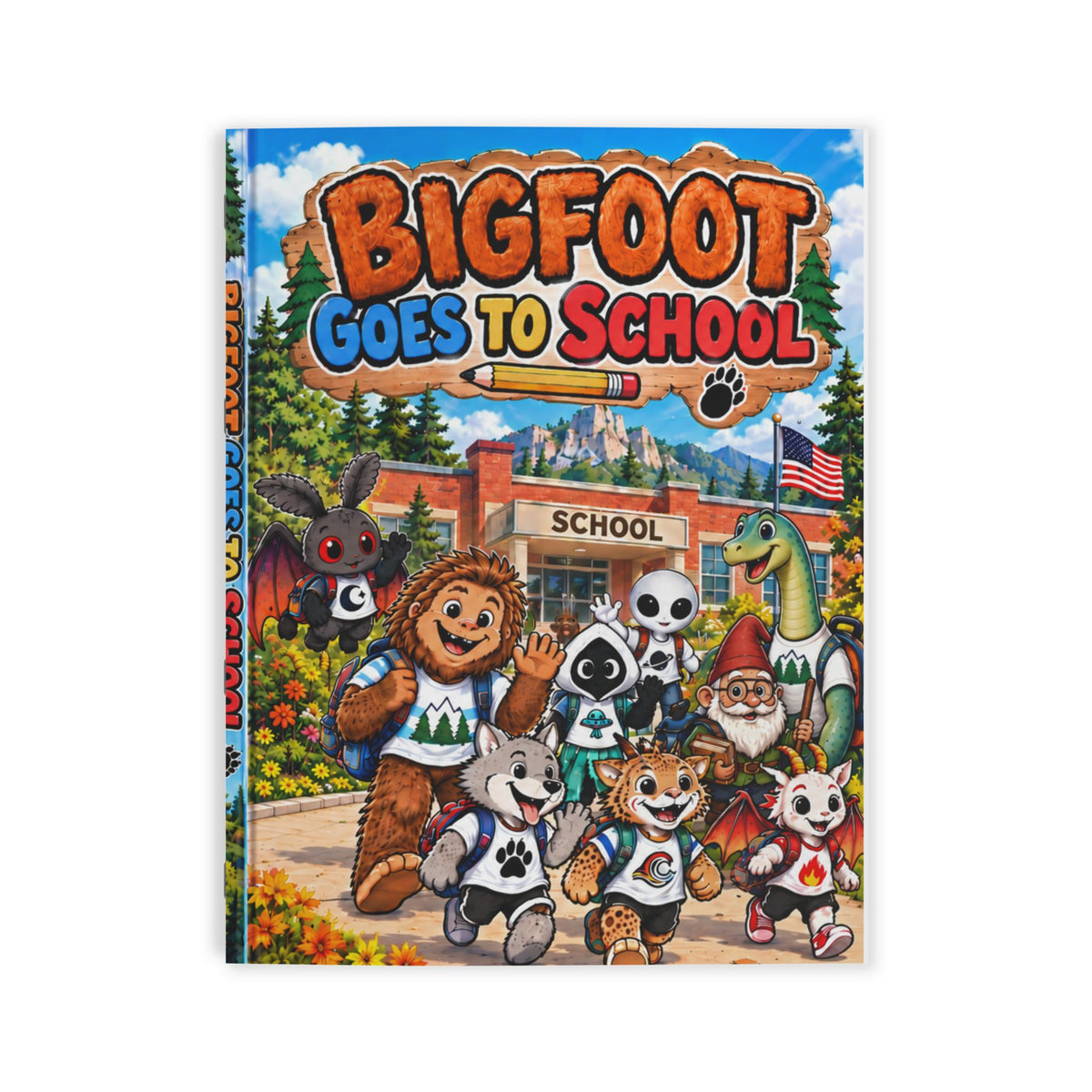 Bigfoot Goes to School Coloring Book for Kids