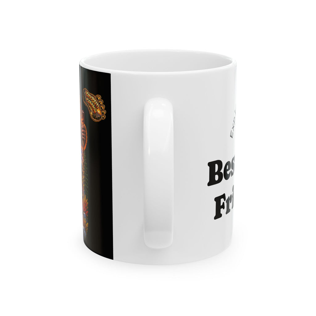 The Unknown Together Mug – Big Foot with Black Lab Adventure Ceramic Mug