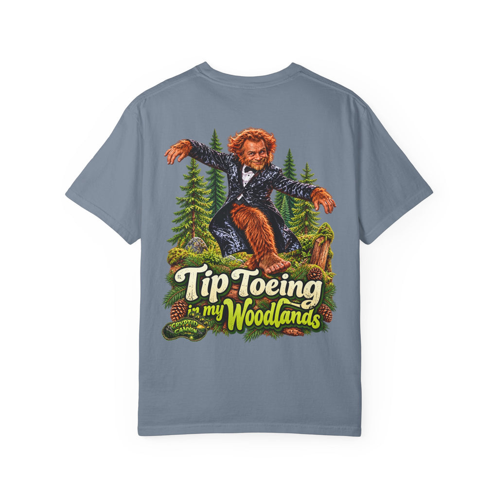 Tip-Toeing in My Woodlands Bigfoot Forest T-Shirt