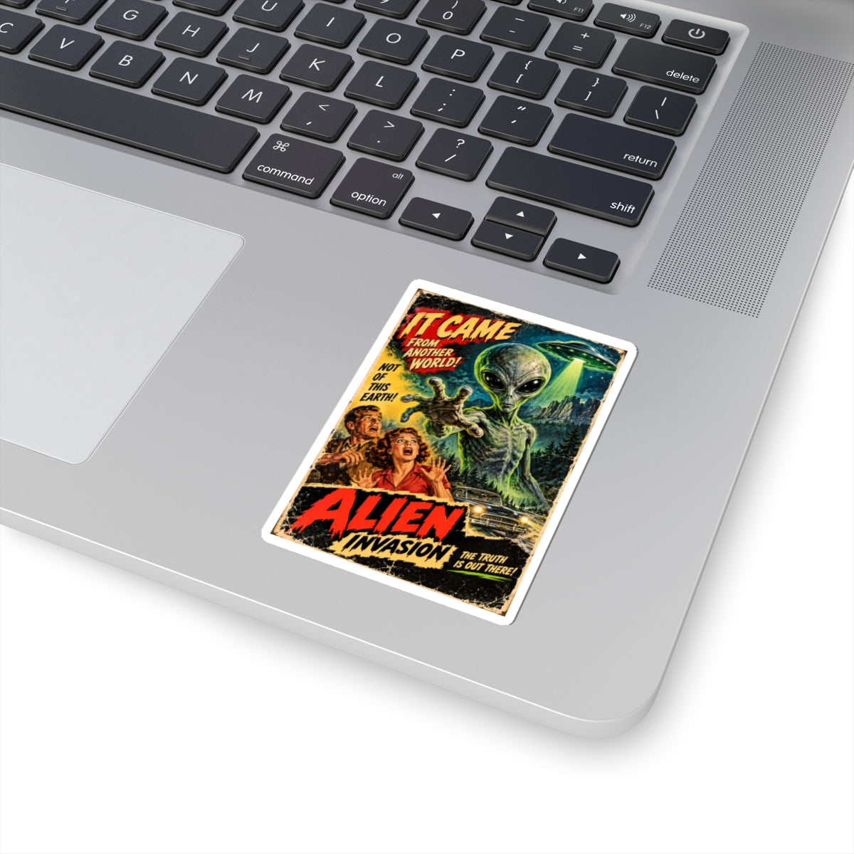 Alien 50s Movie Poster Kiss-Cut Stickers