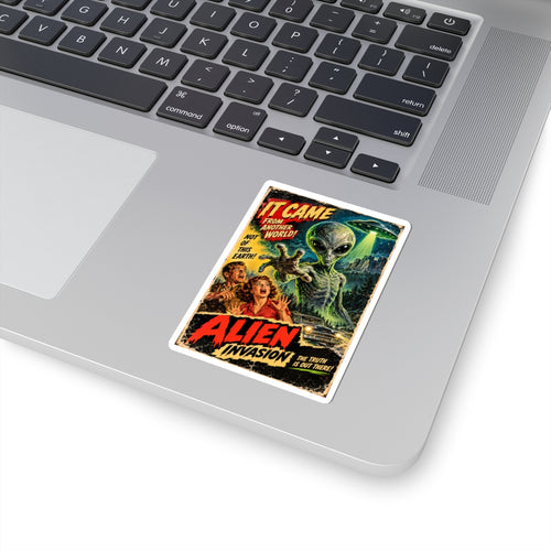 Alien 50s Movie Poster Kiss-Cut Stickers
