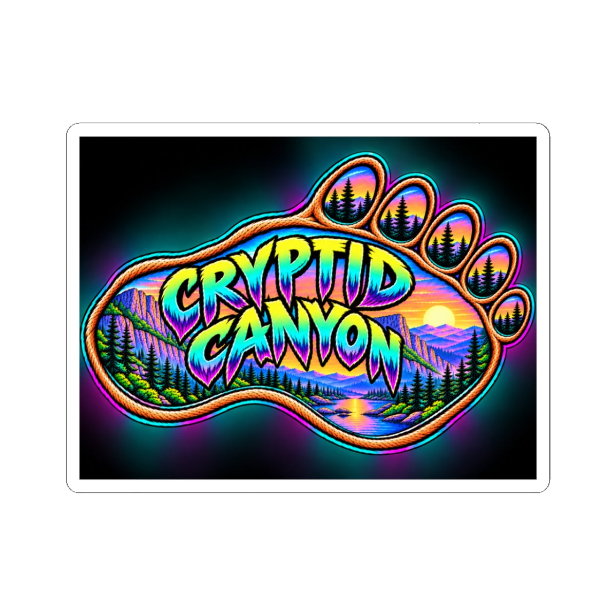 Cryptid Canyon Pink Kiss-Cut Stickers